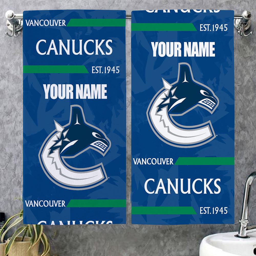 LIMITED EDITION - NEW CUSTOMIZED NHL19 VCC VANCOUVER CANUCKS BEACH & BATH TOWEL