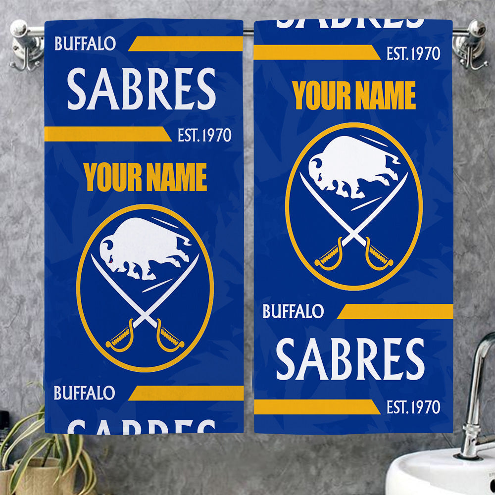 LIMITED EDITION - NEW CUSTOMIZED NHL28 BFS BUFFALO SABRES BEACH & BATH TOWEL