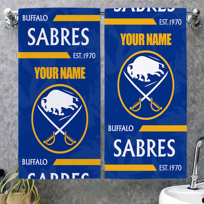 LIMITED EDITION - NEW CUSTOMIZED NHL28 BFS BUFFALO SABRES BEACH & BATH TOWEL
