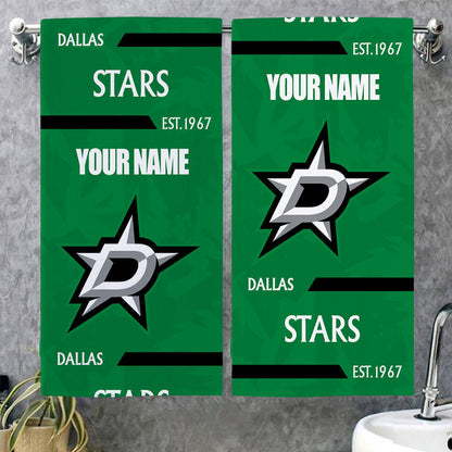 LIMITED EDITION - NEW CUSTOMIZED NHL15 DLS DALLAS STARS BEACH & BATH TOWEL
