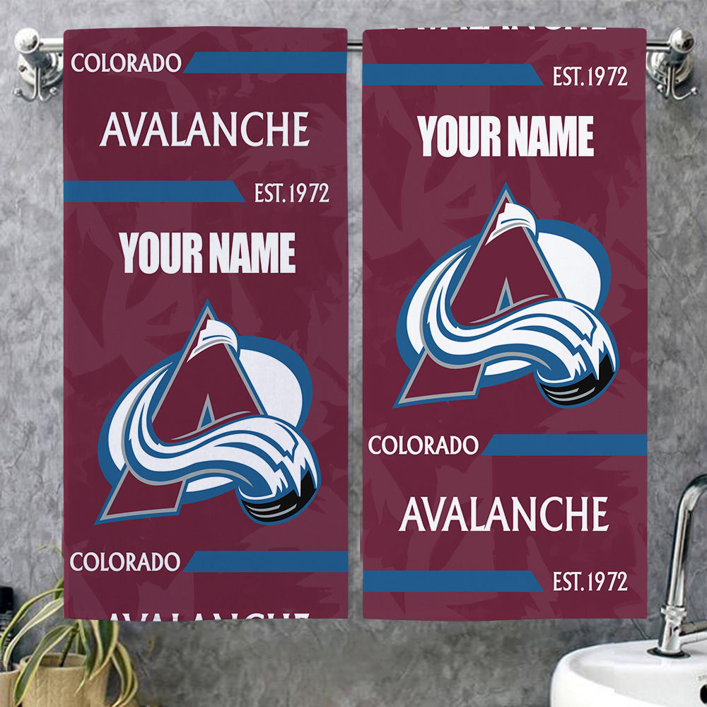 LIMITED EDITION - NEW CUSTOMIZED NHL05 CAL COLORADO AVALANCHE BEACH & BATH TOWEL