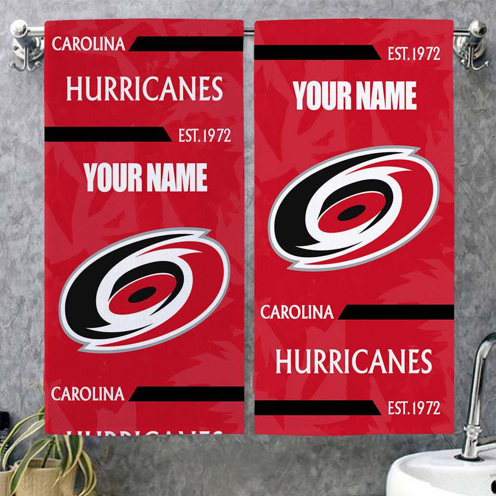 LIMITED EDITION - NEW CUSTOMIZED NHL07 CLH CAROLINA HURRICANES BEACH & BATH TOWEL