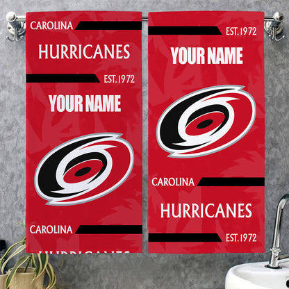 LIMITED EDITION - NEW CUSTOMIZED NHL07 CLH CAROLINA HURRICANES BEACH & BATH TOWEL