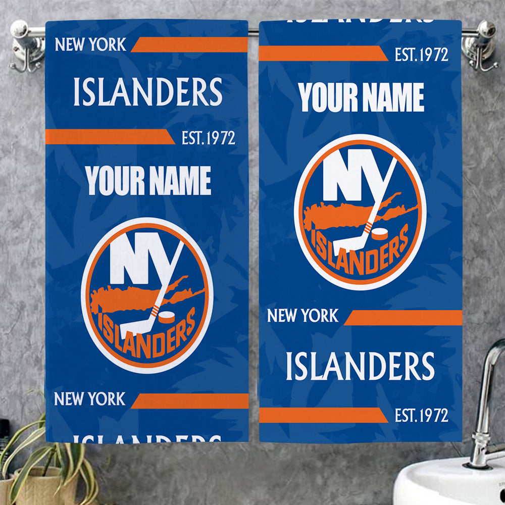 LIMITED EDITION - NEW CUSTOMIZED NHL25 NYI NEW YORK ISLANDERS BEACH & BATH TOWEL