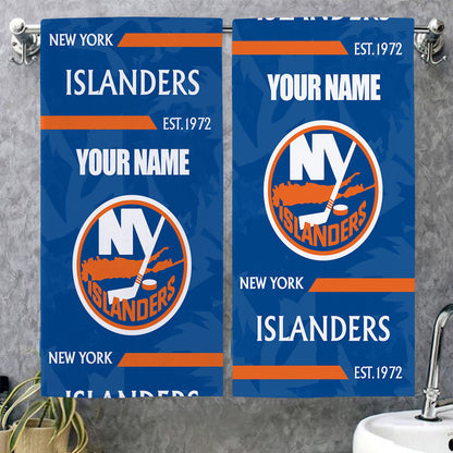 LIMITED EDITION - NEW CUSTOMIZED NHL25 NYI NEW YORK ISLANDERS BEACH & BATH TOWEL