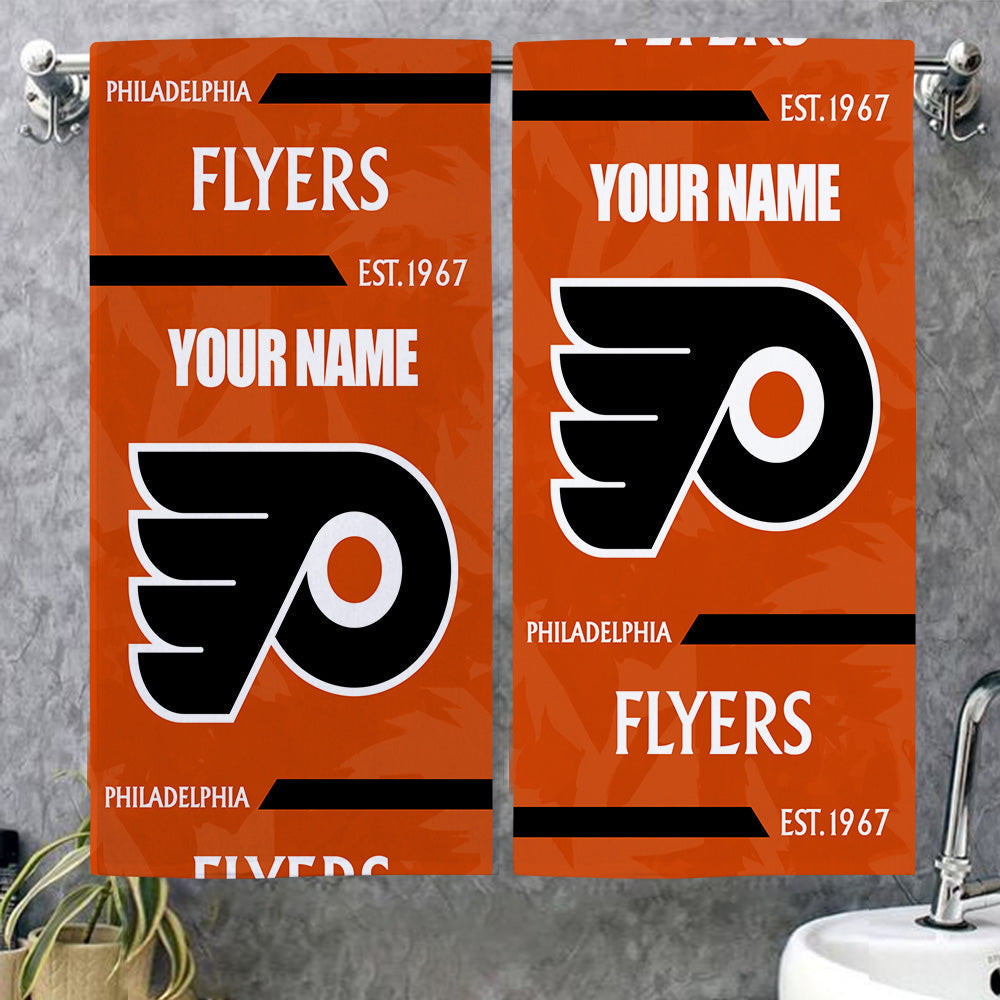 LIMITED EDITION - NEW CUSTOMIZED NHL27 PPF PHILADELPHIA FLYERS BEACH & BATH TOWEL