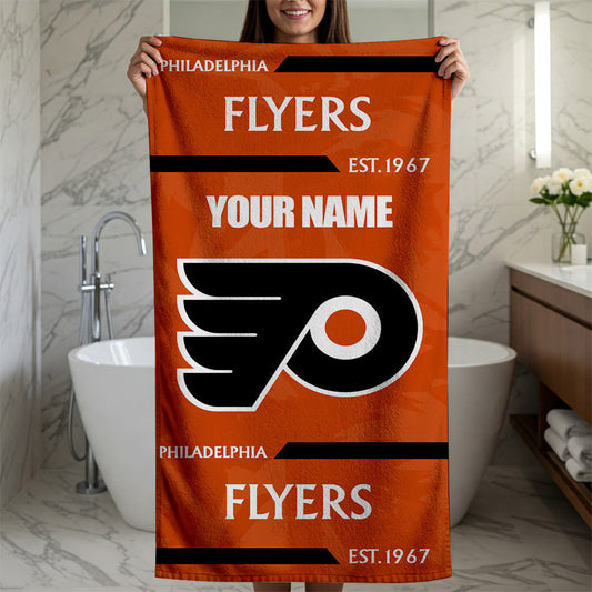 LIMITED EDITION - NEW CUSTOMIZED NHL27 PPF PHILADELPHIA FLYERS BEACH & BATH TOWEL