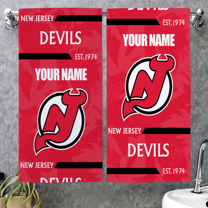LIMITED EDITION - NEW CUSTOMIZED NHL06 NJD NEW JERSEY DEVILS BEACH & BATH TOWEL