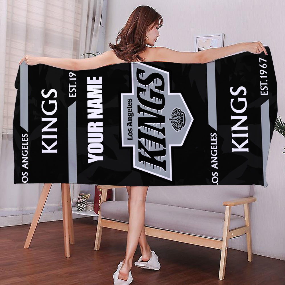 LIMITED EDITION - NEW CUSTOMIZED NHL16 LAK LOS ANGELES KINGS BEACH & BATH TOWEL
