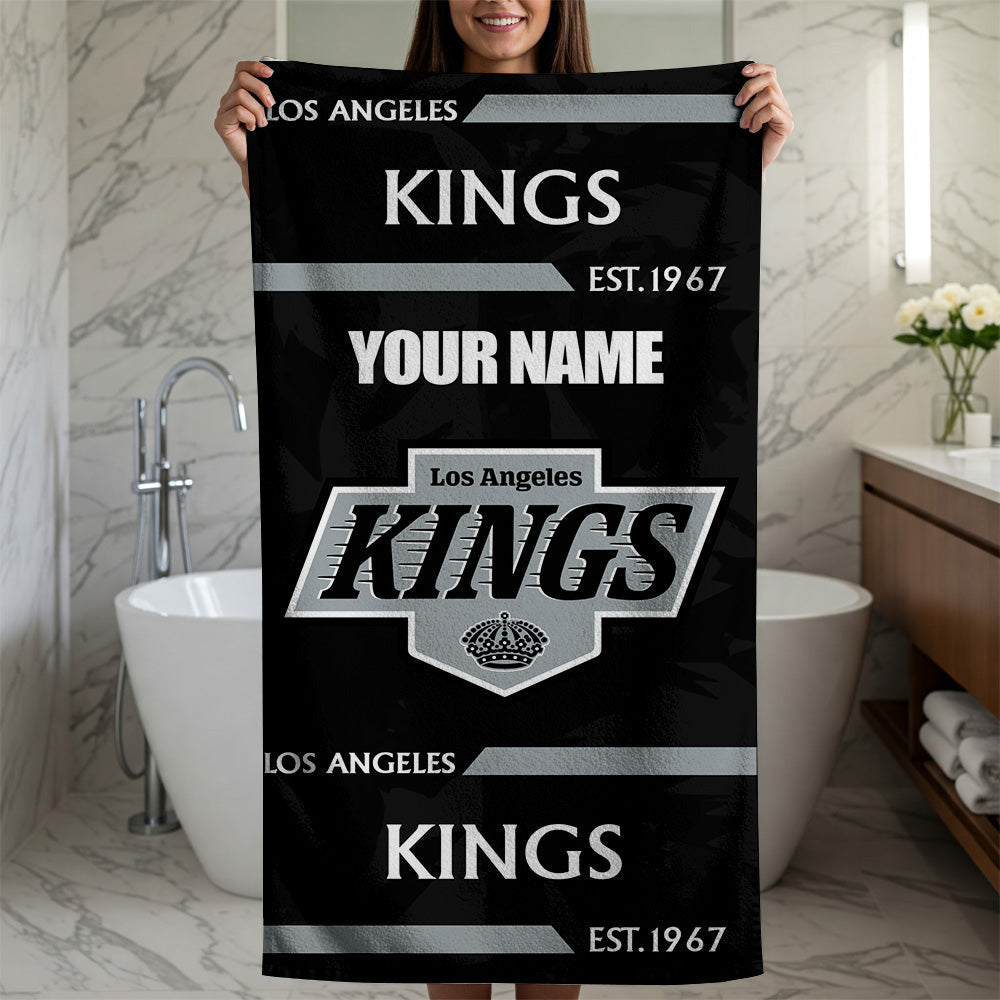 LIMITED EDITION - NEW CUSTOMIZED NHL16 LAK LOS ANGELES KINGS BEACH & BATH TOWEL