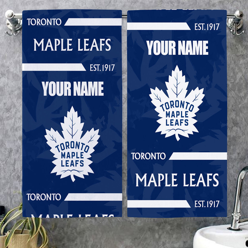 LIMITED EDITION - NEW CUSTOMIZED NHL23 TML TORONTO MAPLE LEAFS BEACH & BATH TOWEL