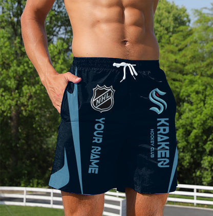 [SUPER SALE] NEW CUSTOMIZED NHL20 STK SEATTLE KRAKEN UNISEX SHORT PANTS