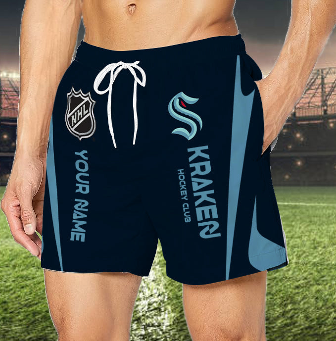 [SUPER SALE] NEW CUSTOMIZED NHL20 STK SEATTLE KRAKEN UNISEX SHORT PANTS