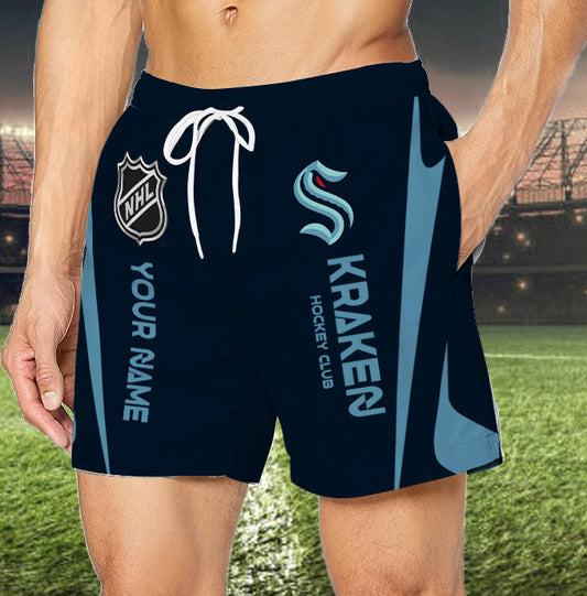 [SUPER SALE] NEW CUSTOMIZED NHL20 STK SEATTLE KRAKEN UNISEX SHORT PANTS