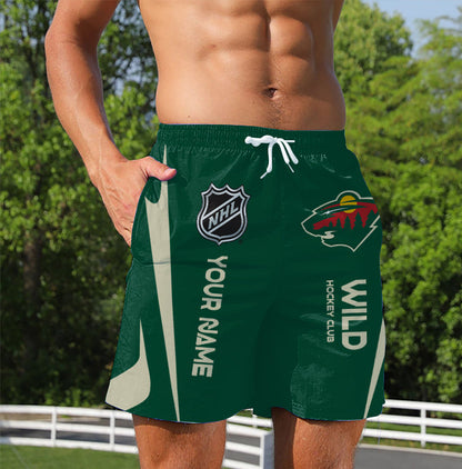 [SUPER SALE] NEW CUSTOMIZED NHL13 MNW MINNESOTA WILD UNISEX SHORT PANTS