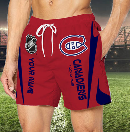 [SUPER SALE] NEW CUSTOMIZED NHL11 MCD MONTREAL CANADIENS UNISEX SHORT PANTS