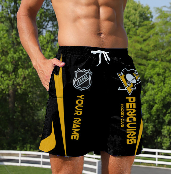 [SUPER SALE] NEW CUSTOMIZED NHL26 PBP PITTSBURGH PENGUINS UNISEX SHORT PANTS
