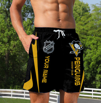 [SUPER SALE] NEW CUSTOMIZED NHL26 PBP PITTSBURGH PENGUINS UNISEX SHORT PANTS