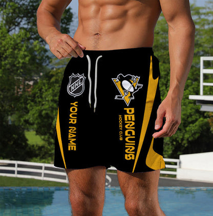 [SUPER SALE] NEW CUSTOMIZED NHL26 PBP PITTSBURGH PENGUINS UNISEX SHORT PANTS