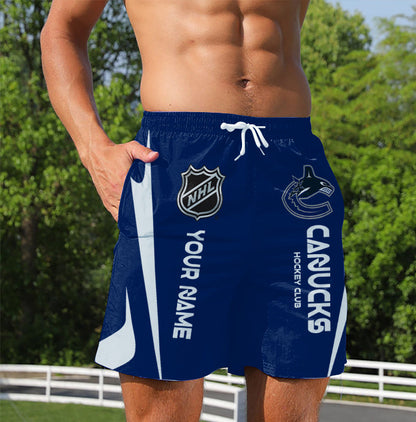 [SUPER SALE] NEW CUSTOMIZED NHL19 VCC VANCOUVER CANUCKS UNISEX SHORT PANTS