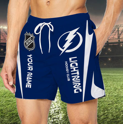 [SUPER SALE] NEW CUSTOMIZED NHL12 TPL TAMPA BAY LIGHTNING UNISEX SHORT PANTS