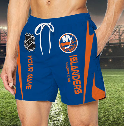 [SUPER SALE] NEW CUSTOMIZED NHL25 NYI NEW YORK ISLANDERS UNISEX SHORT PANTS