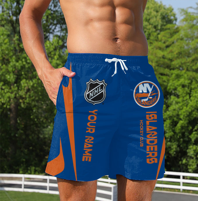 [SUPER SALE] NEW CUSTOMIZED NHL25 NYI NEW YORK ISLANDERS UNISEX SHORT PANTS