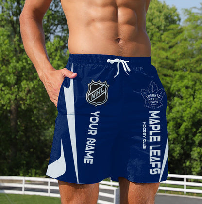 [SUPER SALE] NEW CUSTOMIZED NHL23 TML TORONTO MAPLE LEAFS UNISEX SHORT PANTS