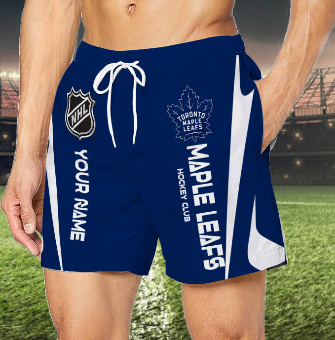 [SUPER SALE] NEW CUSTOMIZED NHL23 TML TORONTO MAPLE LEAFS UNISEX SHORT PANTS