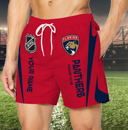 [SUPER SALE] NEW CUSTOMIZED NHL01 FPT FLORIDA PANTHERS UNISEX SHORT PANTS