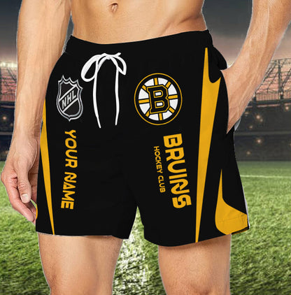 [SUPER SALE] NEW CUSTOMIZED NHL02 BTB BOSTON BRUINS UNISEX SHORT PANTS
