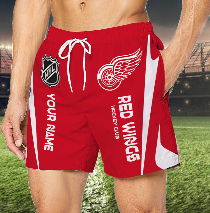 [SUPER SALE] NEW CUSTOMIZED NHL22 DRW DETROIT RED WINGS UNISEX SHORT PANTS