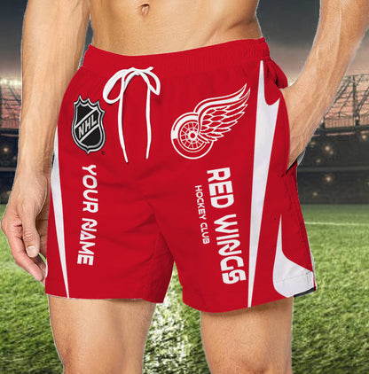 [SUPER SALE] NEW CUSTOMIZED NHL22 DRW DETROIT RED WINGS UNISEX SHORT PANTS
