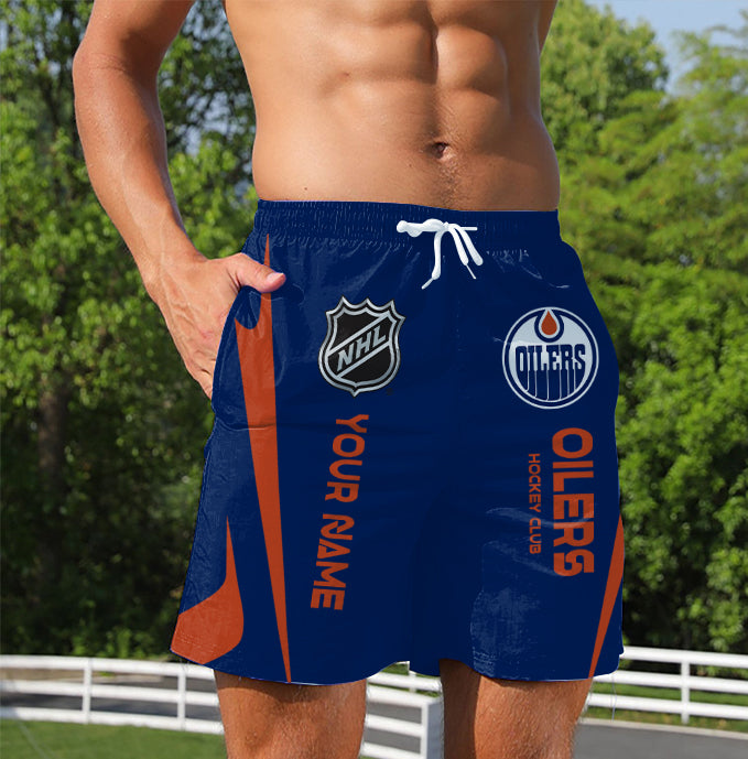 [SUPER SALE] NEW CUSTOMIZED NHL03 EMO EDMONTON OILERS UNISEX SHORT PANTS
