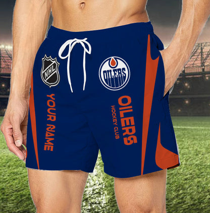 [SUPER SALE] NEW CUSTOMIZED NHL03 EMO EDMONTON OILERS UNISEX SHORT PANTS