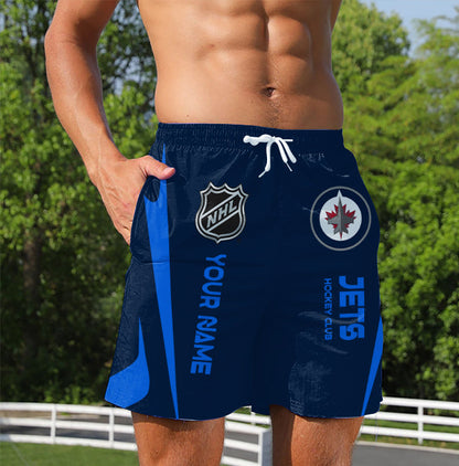 [SUPER SALE] NEW CUSTOMIZED NHL21 WPJ WINNIPEG JETS UNISEX SHORT PANTS