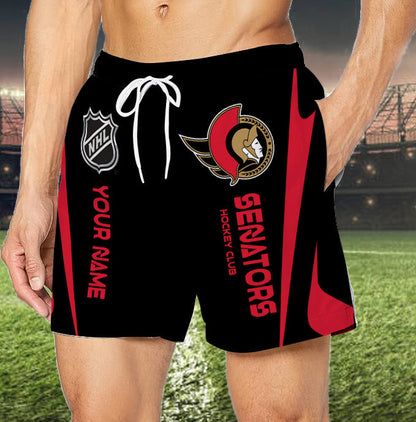 [SUPER SALE] NEW CUSTOMIZED NHL29 OSN OTTAWA SENATORS UNISEX SHORT PANTS