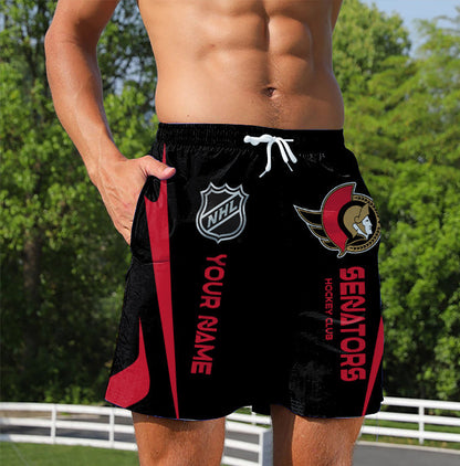 [SUPER SALE] NEW CUSTOMIZED NHL29 OSN OTTAWA SENATORS UNISEX SHORT PANTS