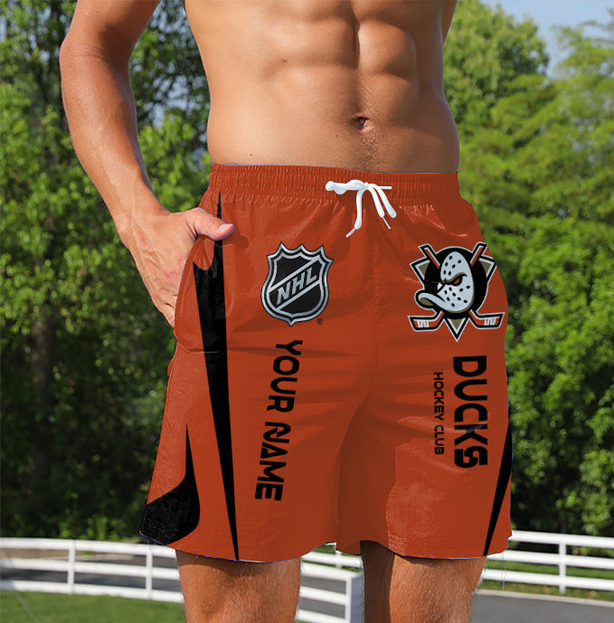 [SUPER SALE] NEW CUSTOMIZED NHL09 AHD ANAHEIM DUCKS UNISEX SHORT PANTS