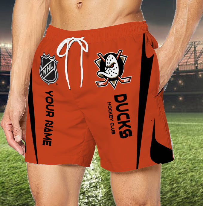 [SUPER SALE] NEW CUSTOMIZED NHL09 AHD ANAHEIM DUCKS UNISEX SHORT PANTS