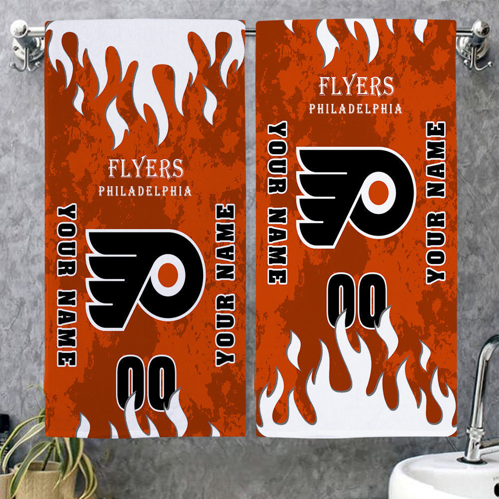 LIMITED EDITION - NEW CUSTOMIZED NHL27 PPF PHILADELPHIA FLYERS BATH & BEACH TOWEL