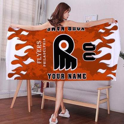 LIMITED EDITION - NEW CUSTOMIZED NHL27 PPF PHILADELPHIA FLYERS BATH & BEACH TOWEL