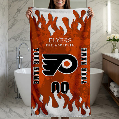 LIMITED EDITION - NEW CUSTOMIZED NHL27 PPF PHILADELPHIA FLYERS BATH & BEACH TOWEL