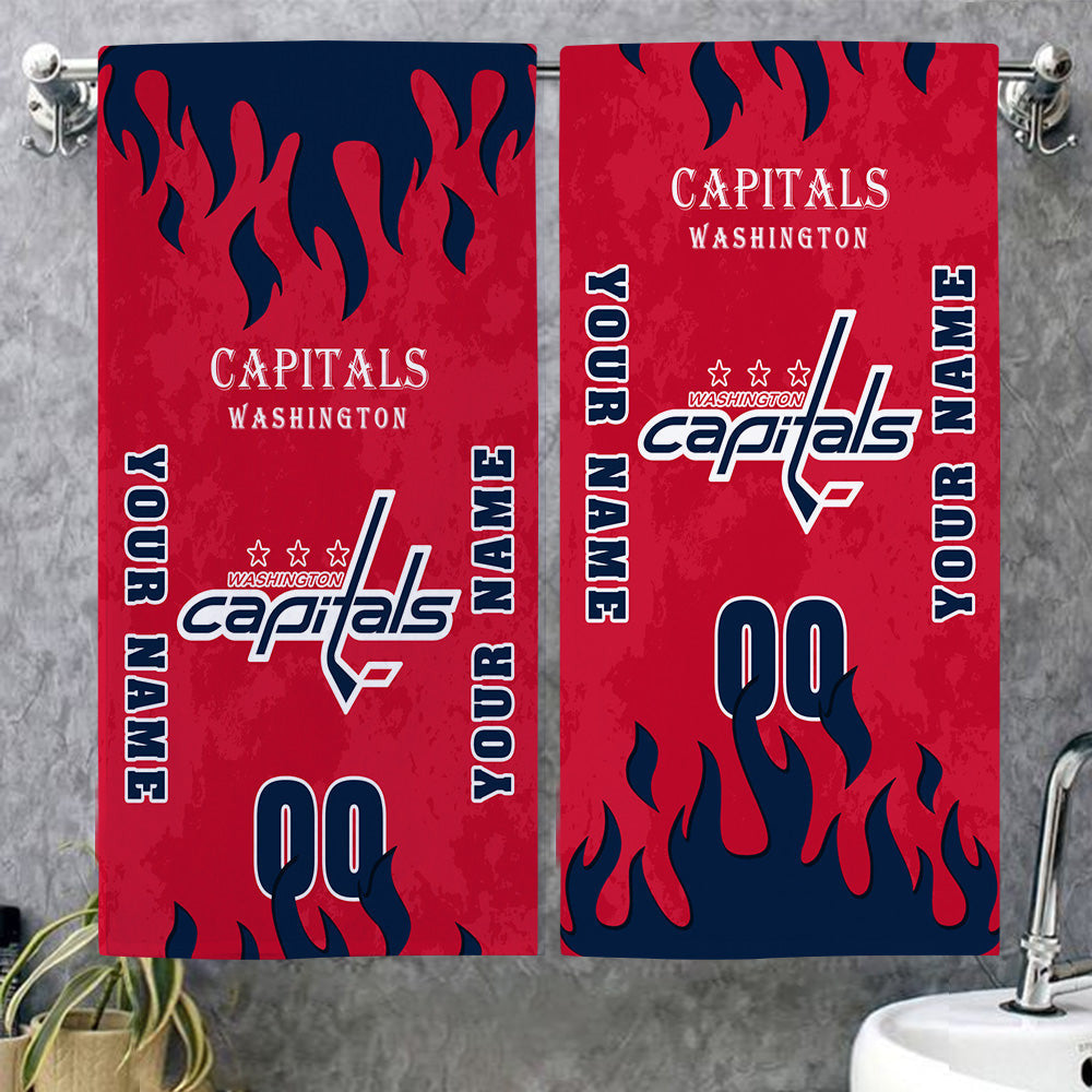 LIMITED EDITION - NEW CUSTOMIZED NHL10 WCP WASHINGTON CAPITALS BATH & BEACH TOWEL