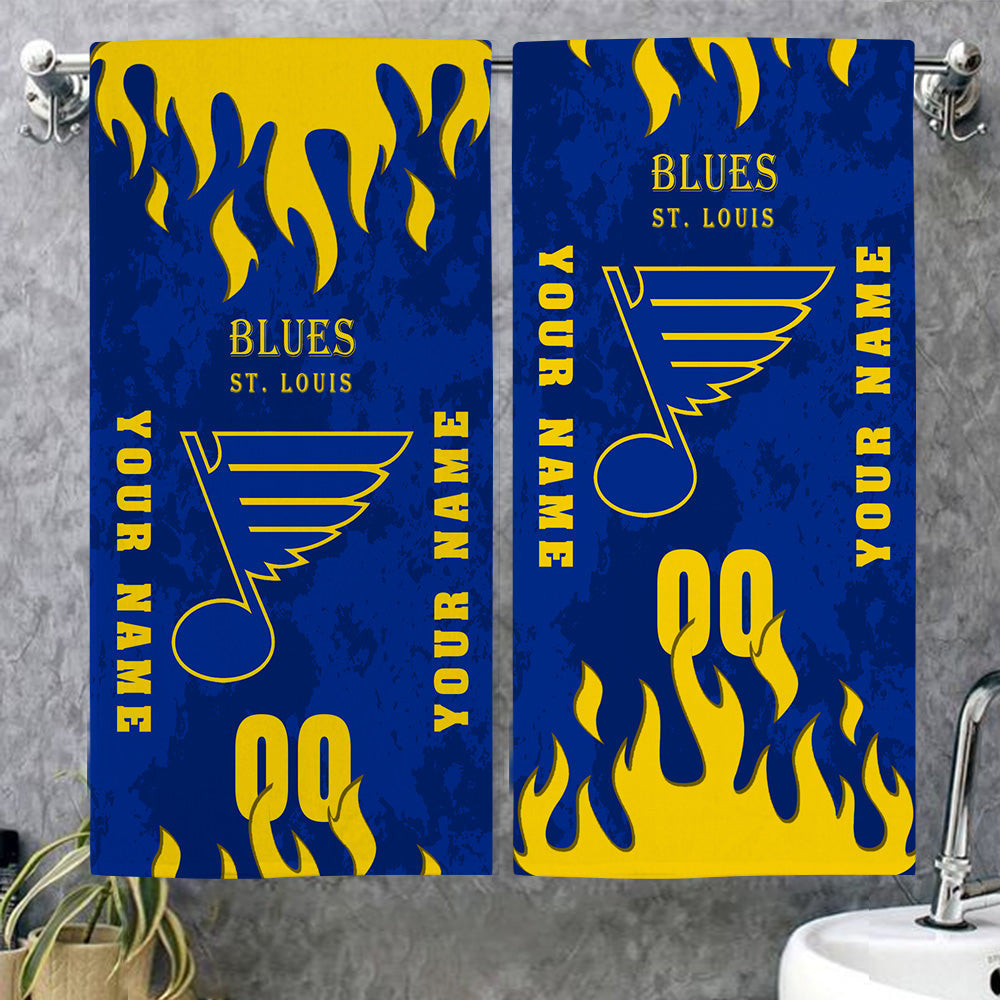 LIMITED EDITION - NEW CUSTOMIZED NHL14 SLB ST. LOUIS BLUES BATH & BEACH TOWEL