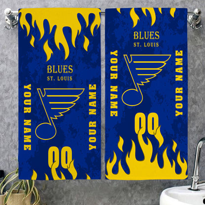 LIMITED EDITION - NEW CUSTOMIZED NHL14 SLB ST. LOUIS BLUES BATH & BEACH TOWEL