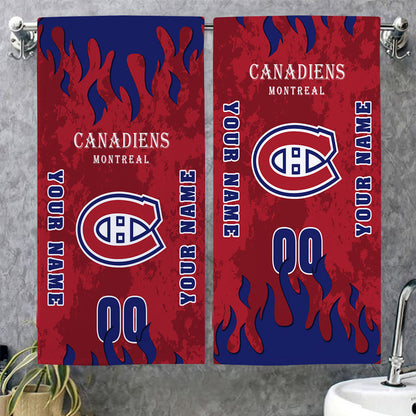 LIMITED EDITION - NEW CUSTOMIZED NHL11 MCD MONTREAL CANADIENS BATH & BEACH TOWEL