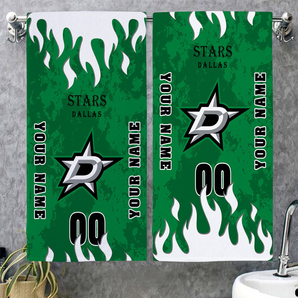 LIMITED EDITION - NEW CUSTOMIZED NHL15 DLS DALLAS STARS BATH & BEACH TOWEL