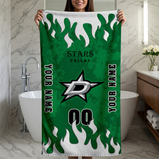 LIMITED EDITION - NEW CUSTOMIZED NHL15 DLS DALLAS STARS BATH & BEACH TOWEL