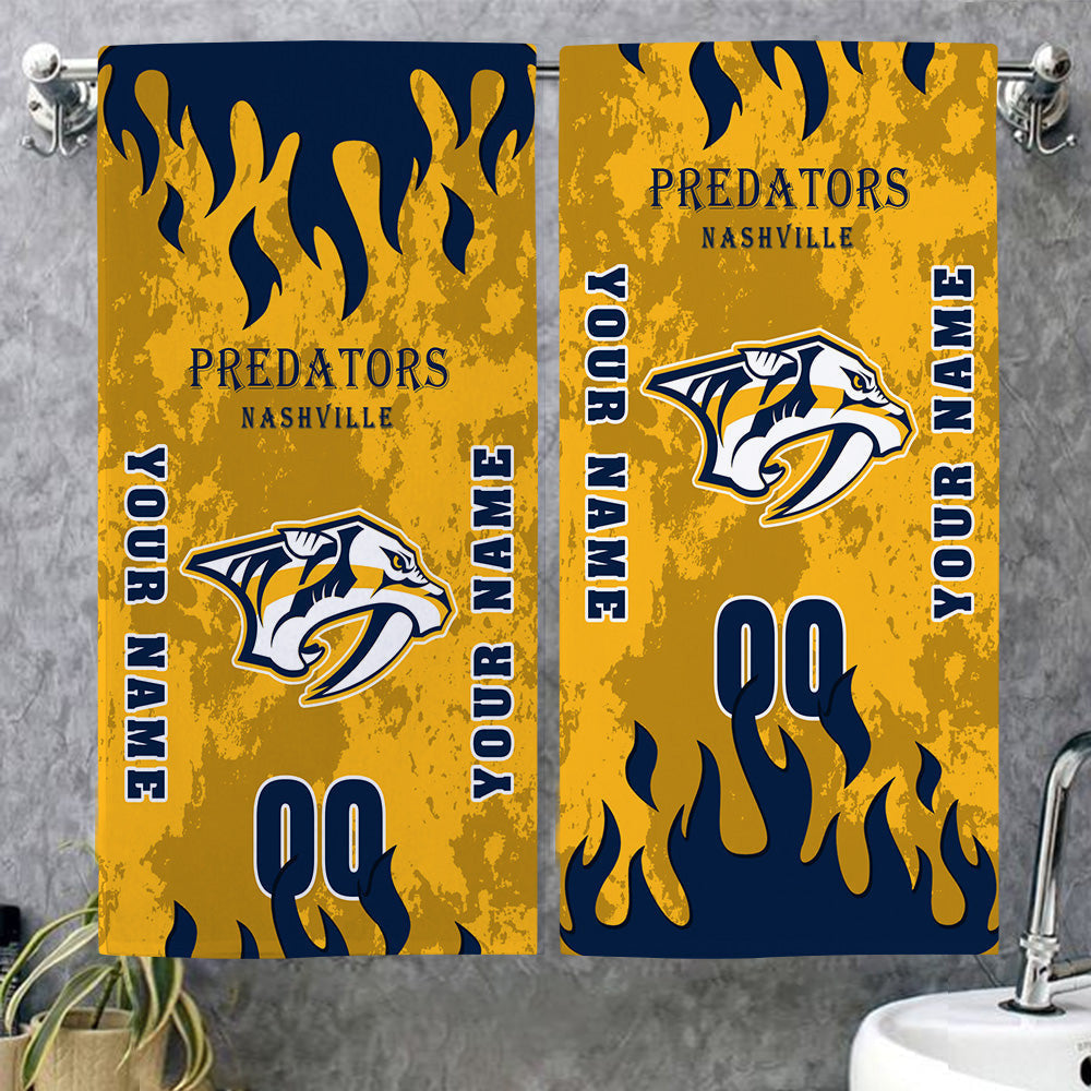 LIMITED EDITION - NEW CUSTOMIZED NHL31 NVP NASHVILLE PREDATORS BATH & BEACH TOWEL